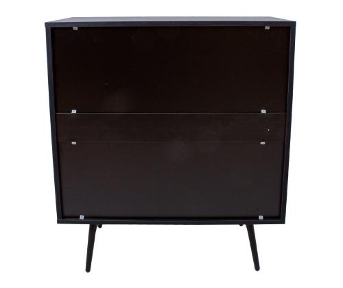 Lipasto LUXEMBURG 80x40xH90cm, musta melamiini