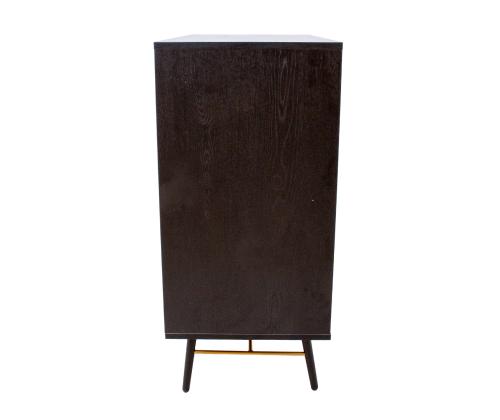 Lipasto LUXEMBURG 80x40xH90cm, musta melamiini