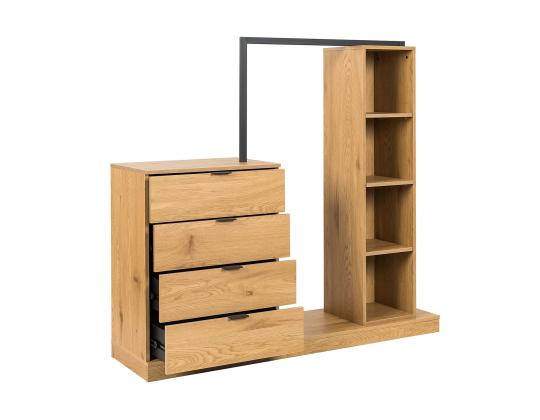 Eteisen kalusteet NOVA 145x40xH137cm, tammi/musta