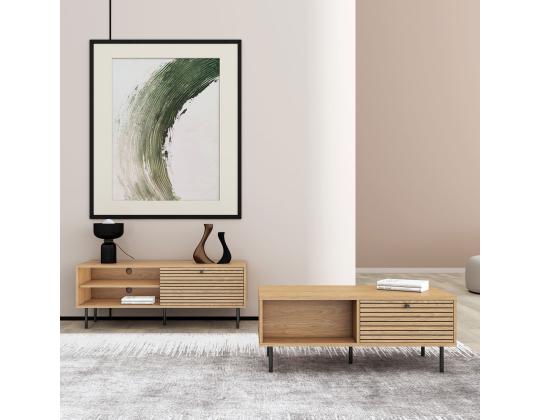 Sohvapöytä LINE 100x50xH45cm, melamiini tammenkuorella