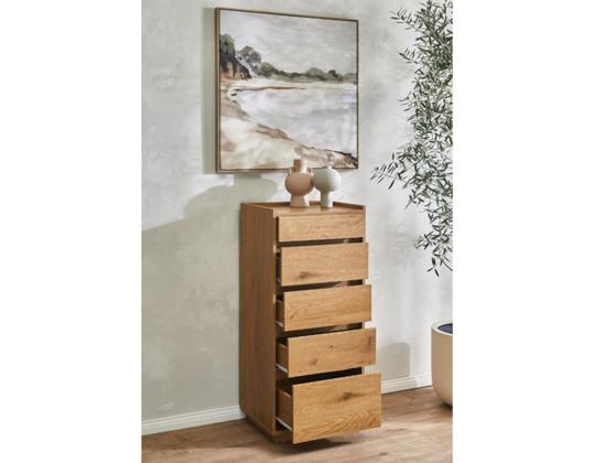 Lipasto SACHA 50x40xH109cm, melamiini tammenkuorella