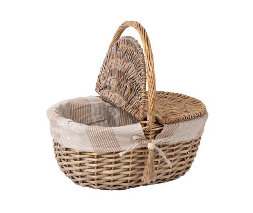Piknikkori WILLI STRIPE 40x32xH17/40cm