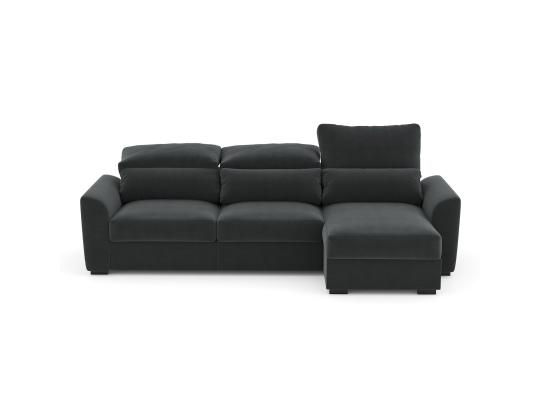 Nurgadiivanvoodi TITO 235x94/141,5xH96cm, tumehalli