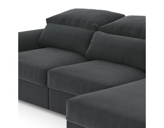 Nurgadiivanvoodi TITO 235x94/141,5xH96cm, tumehalli