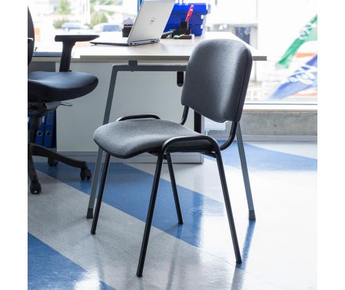 Klienditool ISO, 54,5x42,5xH82cm, iste: kangas, värius: hall, raam: must