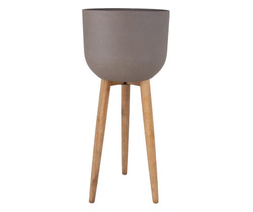 Kukkaruukku HIEKKIVI puujalat D40xK97cm, ruskea