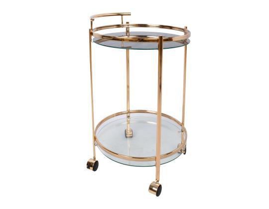 Tarjoilupöytä GENUA D52xH79cm, kultainen, teräs, lasi