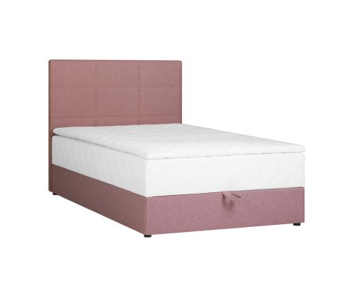 Mannermainen sänky LEVI 120x200cm, patjalla, pinkki, 123x210xH114,5cm