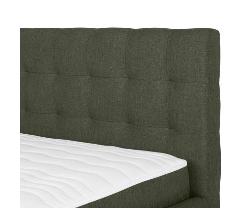 Mannermainen sänky LEENA 160x200cm, patjalla, vihreä, 176x221xH110cm