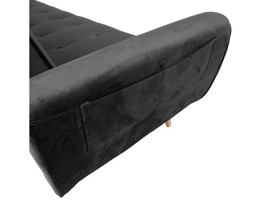 Vuodesohva FALUN 214x83xH82cm, harmaa sametti
