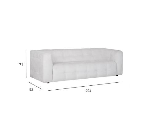 Sohva LEESI 3-istuttava, beige, 224x92xH71cm