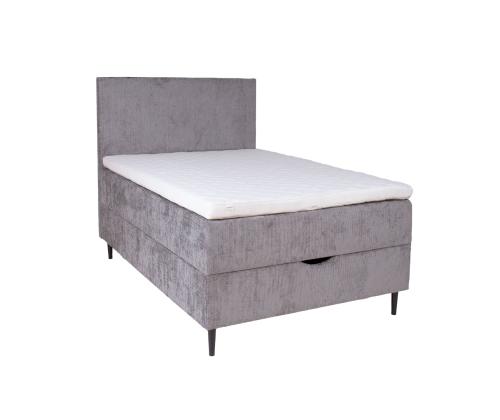 Mannermainen sänky LAARA 90x200cm, harmaa, 91x208xK119cm