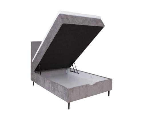 Mannermainen sänky LAARA 90x200cm, harmaa, 91x208xK119cm