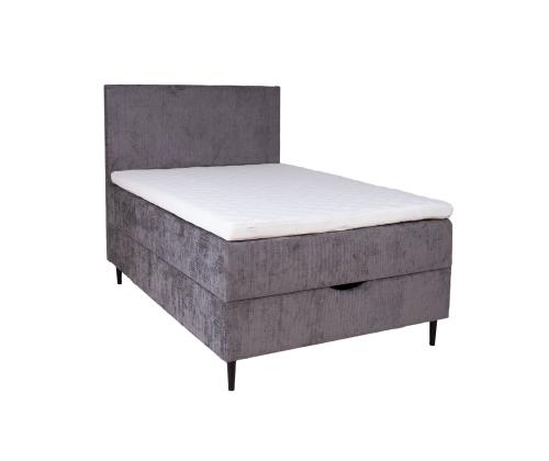 Mannermainen sänky LAARA 90x200cm, grafiitti, 91x208xK119cm