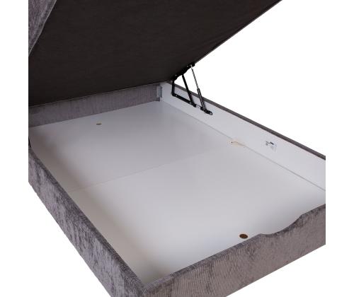 Mannermainen sänky LAARA 90x200cm, grafiitti, 91x208xK119cm