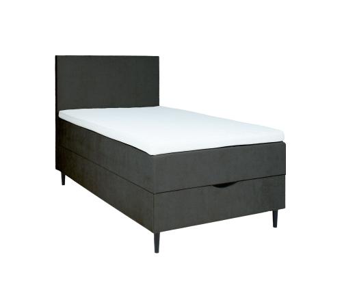 Mannermainen sänky LAARA 90x200cm, tummanharmaa, 91x208xK119cm