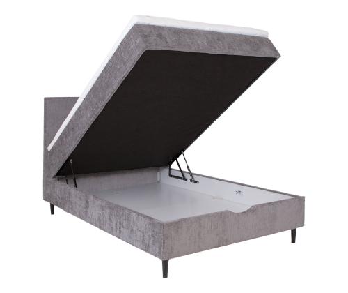 Mannermainen sänky LAARA 120x200cm, harmaa, 121x208xK119cm