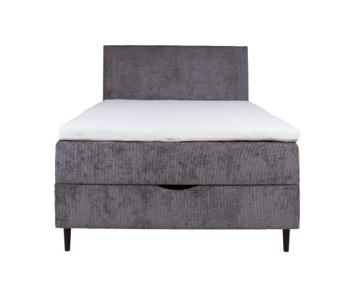 Mannermainen sänky LAARA 120x200cm, grafiitti, 121x208xK119cm
