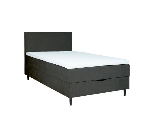 Mannermainen sänky LAARA 120x200cm, tummanharmaa, 121x208xK119cm