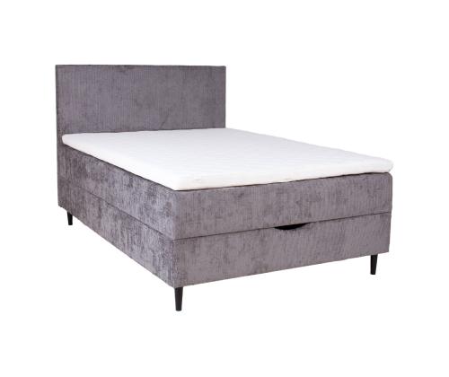 Mannermainen sänky LAARA 140x200cm, harmaa, 141x208xK119cm