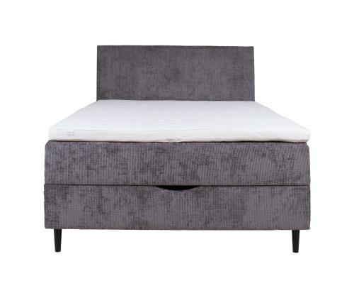 Mannermainen sänky LAARA 140x200cm, grafiitti, 141x208xK119cm