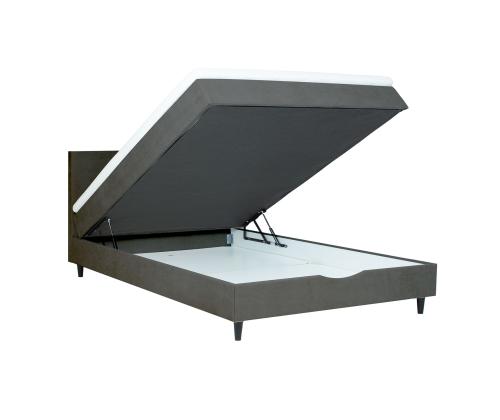Mannermainen sänky LAARA 140x200cm, tummanharmaa, 141x208xK119cm