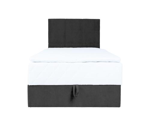 Mannermainen sänky LEVI 90x200cm, patjalla, tummanharmaa, 93x210xH114,5cm