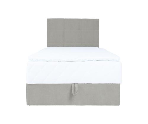 Mannermainen sänky LEVI 90x200cm, patjalla, tumman beige, 93x210xH114,5cm