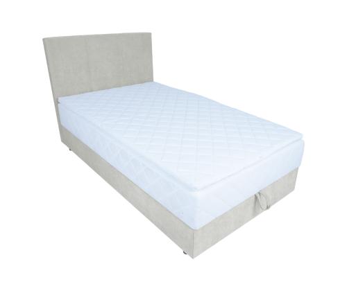 Mannermainen sänky LEVI 90x200cm, patjalla, tumman beige, 93x210xH114,5cm