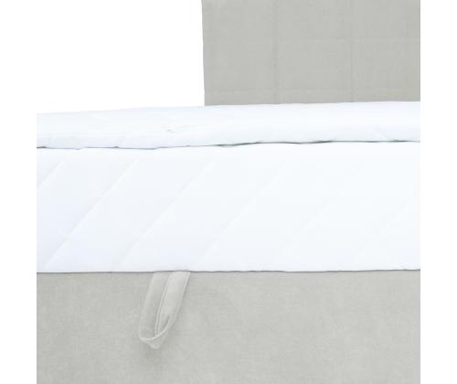 Mannermainen sänky LEVI 90x200cm, patjalla, tumman beige, 93x210xH114,5cm