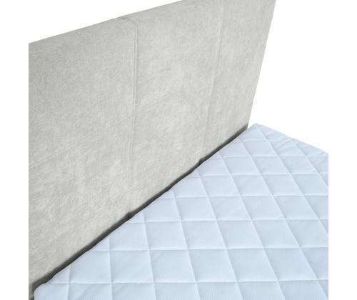 Mannermainen sänky LEVI 120x200cm, patjalla, tumma beige, 123x210xH114,5cm