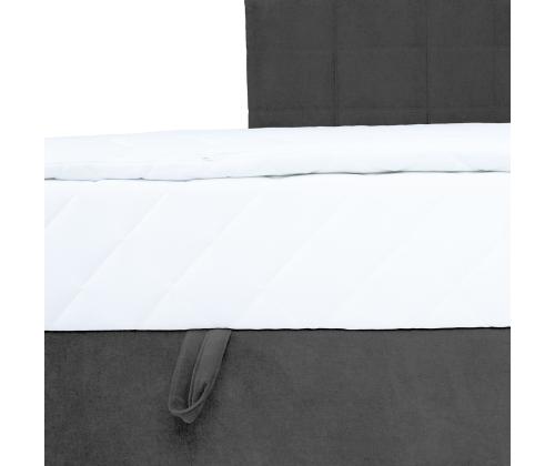 Mannermainen sänky LEVI 140x200cm, patjalla, tummanharmaa, 143x210xH114,5cm