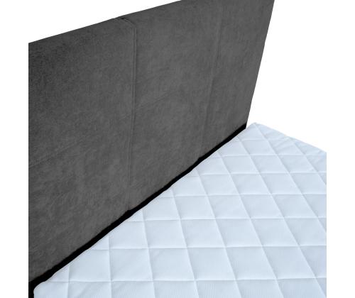 Mannermainen sänky LEVI 140x200cm, patjalla, tummanharmaa, 143x210xH114,5cm