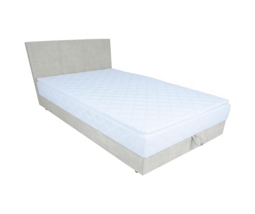 Mannermainen sänky LEVI 140x200cm, patjalla, tumman beige, 143x210xH114,5cm