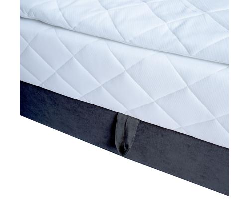 Mannermainen sänky LEVI 160x200cm, patjalla, tummanharmaa, 163x210xH114,5cm