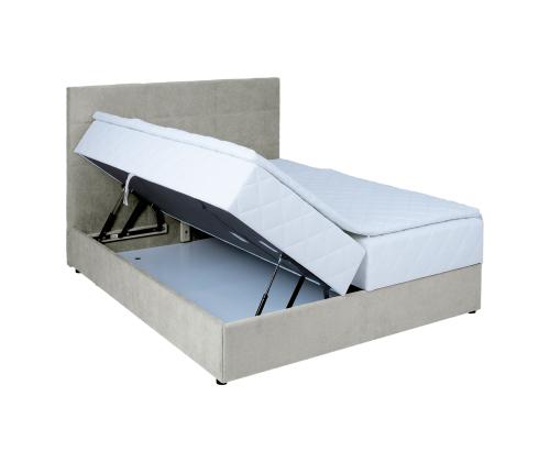 Mannermainen sänky LEVI 160x200cm, patjalla, tumma beige, 163x210xH114,5cm