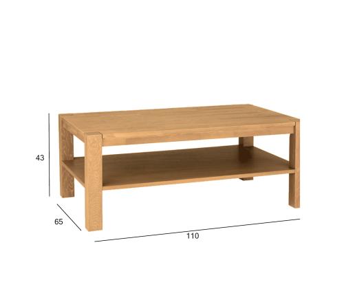 Sohvapöytä CHICAGO NEW, 110x65xH43cm, puu: tammiviilu/MDF, väri: luonnollinen, pinta öljytty