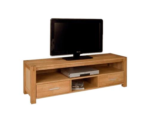 TV-pöytä CHICAGO NEW 2-laatikko, 140x40xH45cm, puu: tammiviilu/MDF, väri: luonnonväri, viimeistely: öljytty