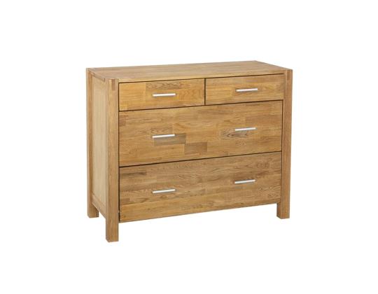 Arkku CHICAGO UUSI 4 laatikolla, 105x45xH84cm, puu: tammiviilu, väri: luonnollinen