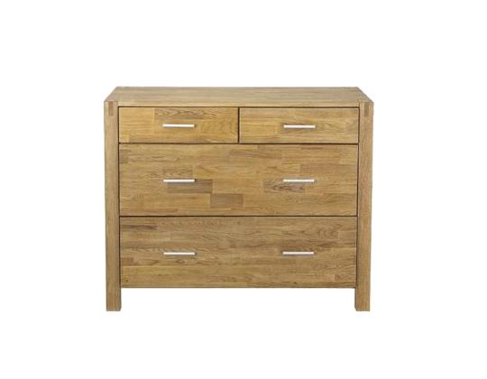 Arkku CHICAGO UUSI 4 laatikolla, 105x45xH84cm, puu: tammiviilu, väri: luonnollinen