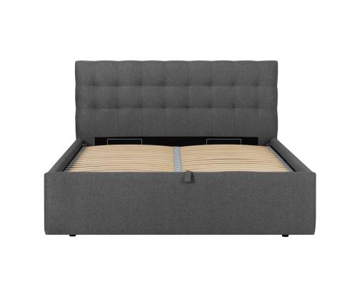 Sänky LEENA 160x200cm, harmaa, 176x221xK110cm