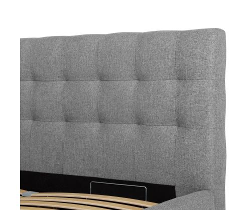 Sänky LEENA 160x200cm, harmaa, 176x221xK110cm