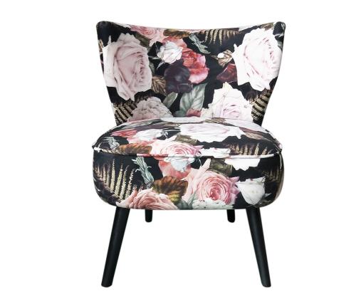 Nojatuoli LA PERLA, 63x73xH76cm, päällismateriaali: samettikangas, väri: violetti