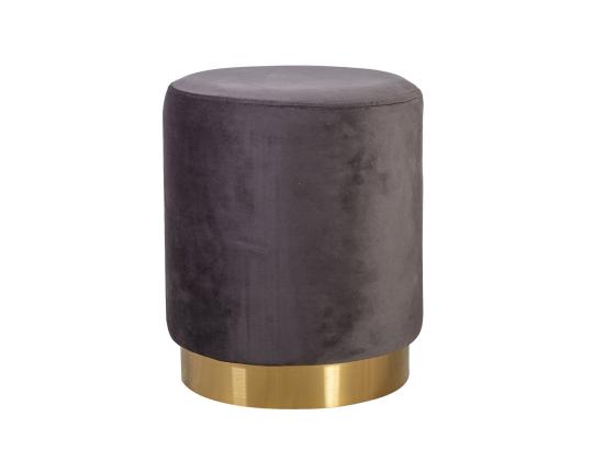 Tumba LA PERLA D35xH42cm, päällysmateriaali: samettikangas, väri: harmaa