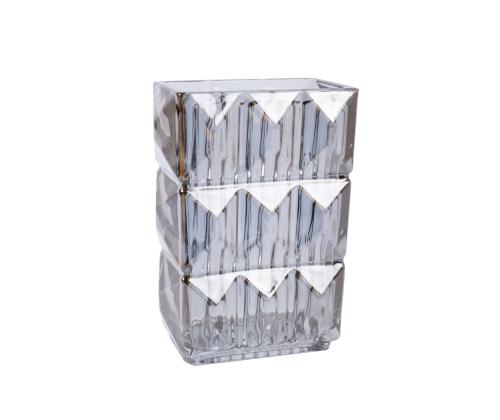 Maljakko AVRIL 13x8xH19cm, hopeanvärinen