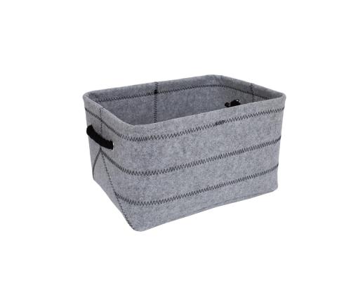 Laatikko MAX FELT-3, 36x26x20cm, vaaleanharmaa huopa