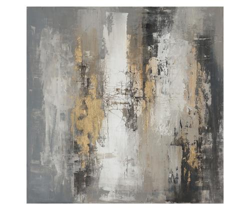 Öljyvärimaalaus 120x120cm, abstrakti aamu