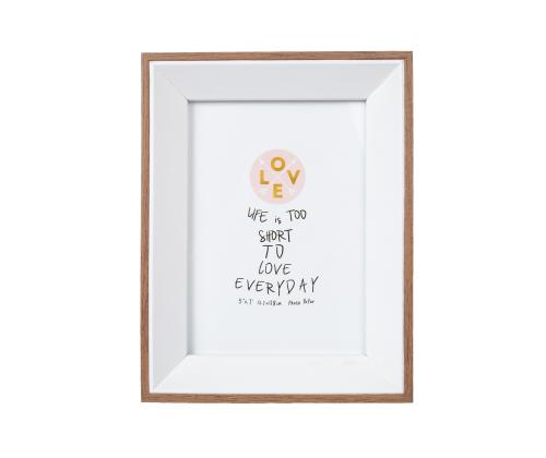 DECOR kuvakehys, 15x20cm, valkoinen/puu