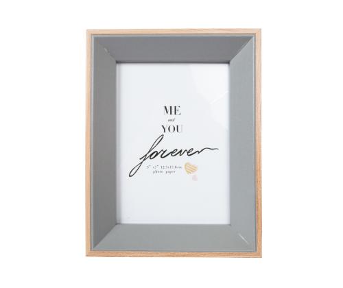 DECOR-kuvakehys, 10x15cm, harmaa/puu