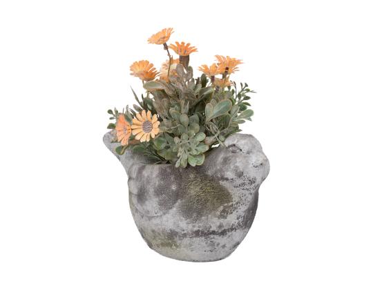 Kukkaruukun kansi STONE 22x13,5xH14cm, lintu